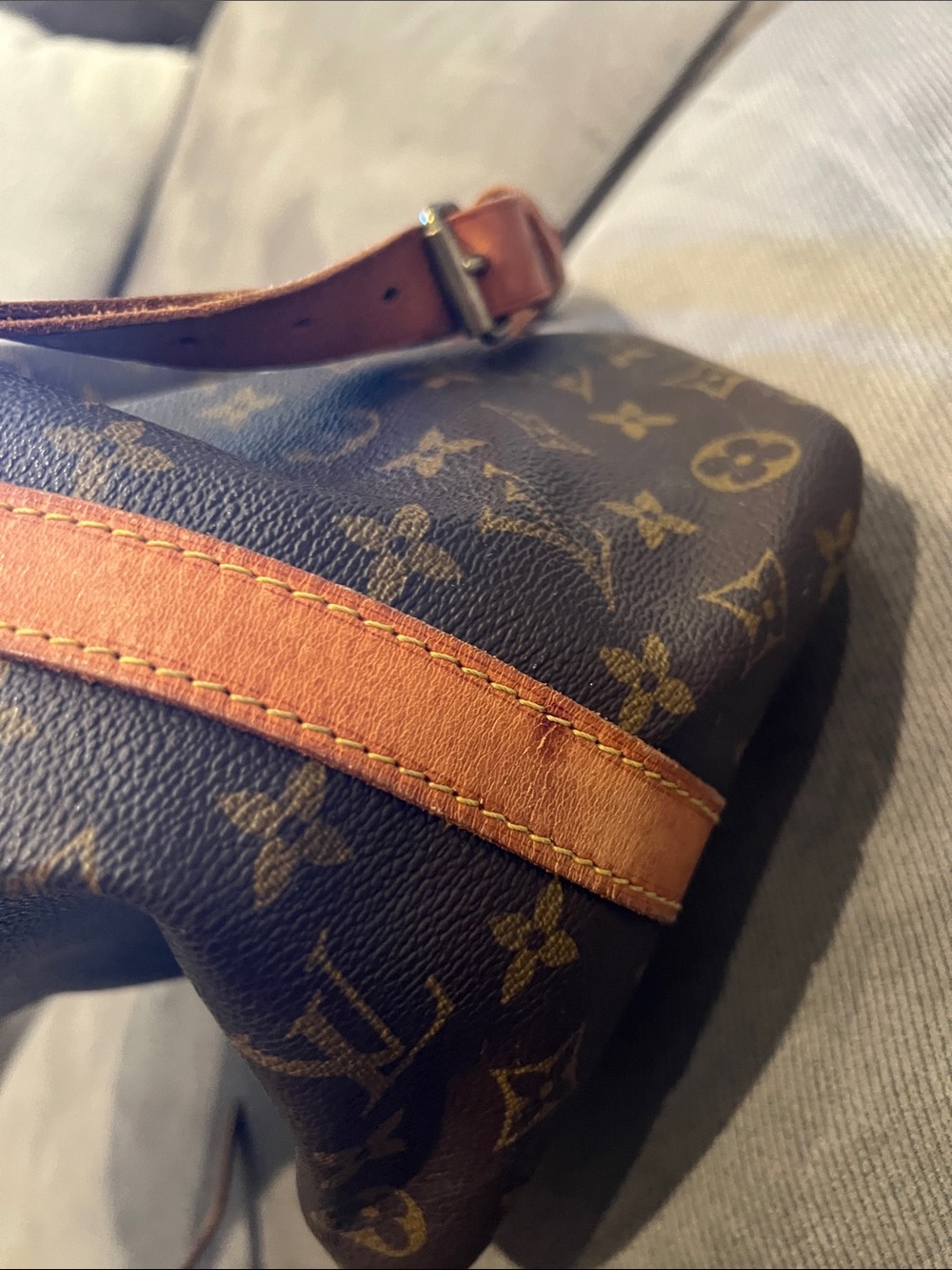 Louis Vuitton Monogram Canvas Drawstring Tote in Brown - Picture 9 of 14